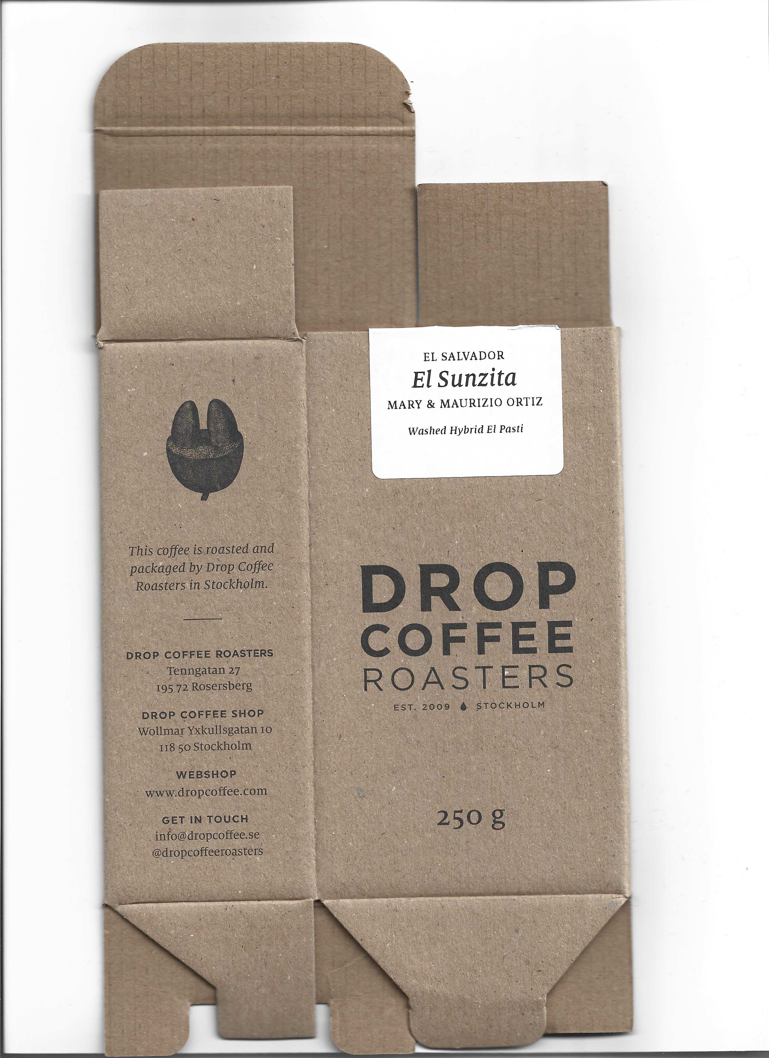 Drop Coffee El Salvador El Sunitza