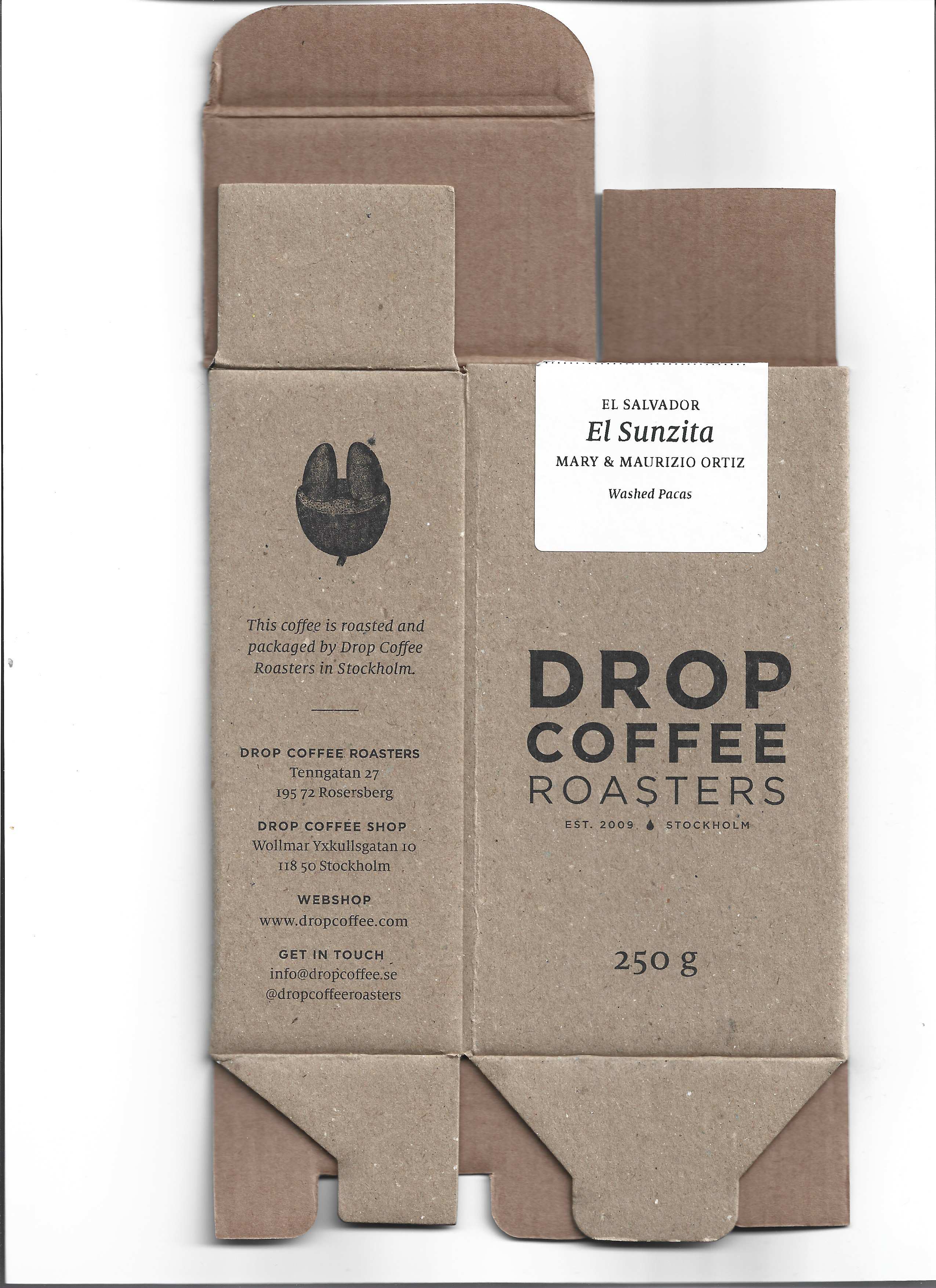 Drop Coffee El Salvador El Sunitza